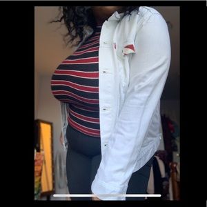 Levi’s White Denim Jacket with USA Patches